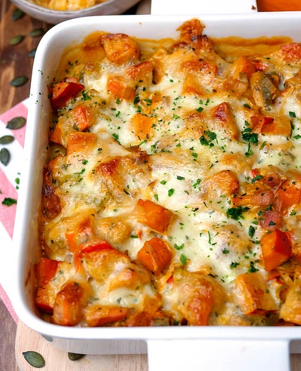 Gnocchi-Kürbis-Auflauf mit Lauch