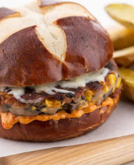 Black Bean and Corn Burgers with Chipotle Aoili