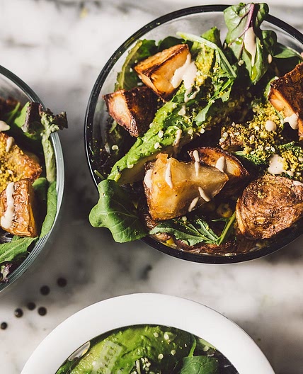 Vegan potato salad and a list of high fibre foods
