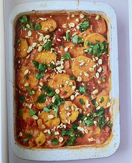 Groundnut Stew: Sweet Potato in a peanut and tomato sauce