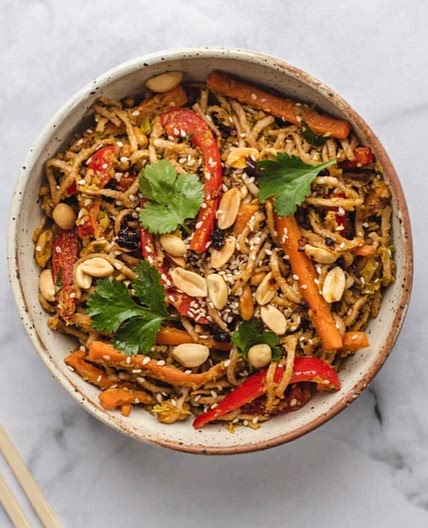 Chilli Sprout and Peanut Noodles