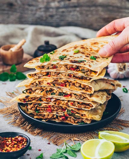 Vegan Gozleme (Turkish Stuffed Flatbread)