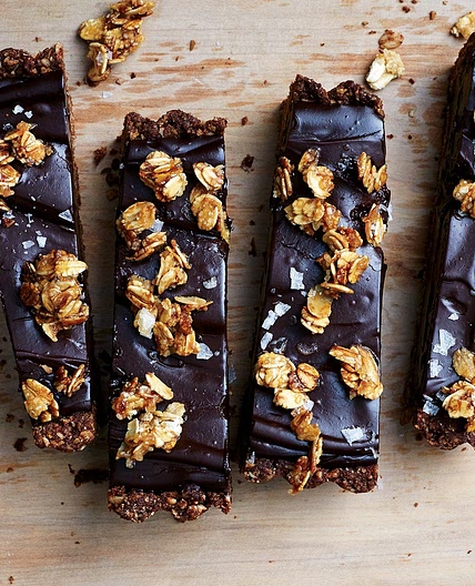 Vegan Chocolate Tart With Salted Oat Crust