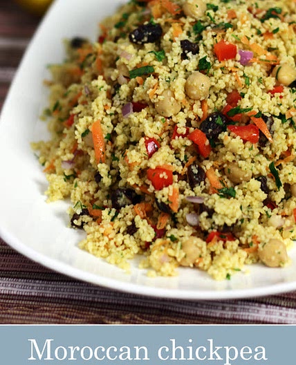 Moroccan chickpea and couscous salad