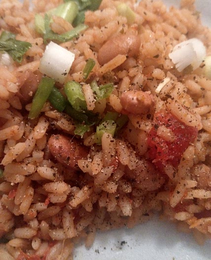 Roasted Pepper Sofrito Pinto Beans and Rice