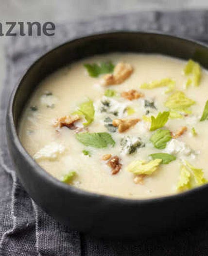 Celeriac and bramley apple soup