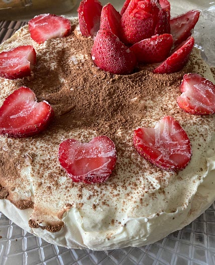 Chocolate strawberry ice cream cake