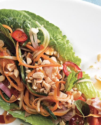 Lettuce Wraps with Smoked Trout