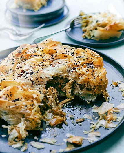 Chicken shawarma pie (veganised)