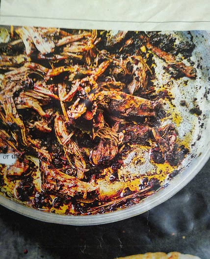 Black Olive Encrusted pulled lamb