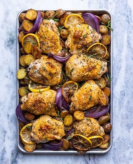 Sheet-Pan Lemon Butter Chicken Thighs
