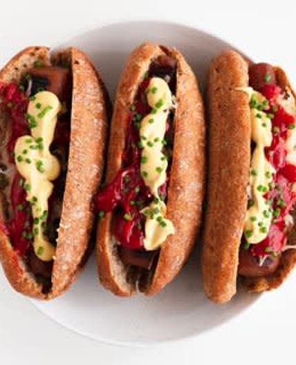 Carrot Dogs with Nacho Sauce