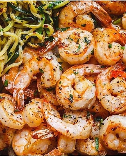 Shrimp Zucchini Soup/Stir Fry