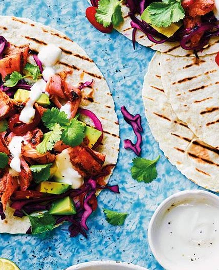 Salmon tostadas