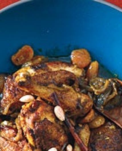 Chicken Tagine with Apricots and Almonds