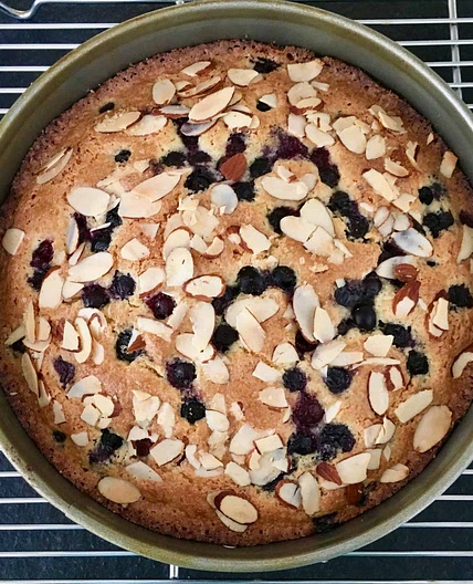Yotam Ottolenghi's Coconut Almond and Blueberry Cake