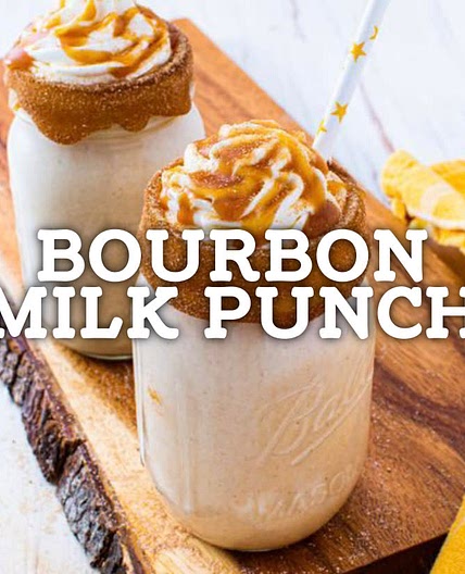Bourbon Milk Punch Cocktail