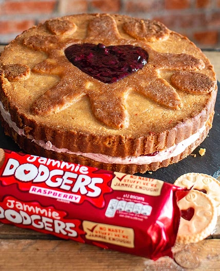 Giant Jammie Dodger Blondie Cheesecake