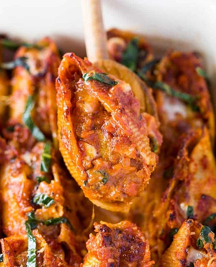 Chicken Parmesan Stuffed Shells