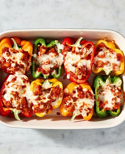 Chicken Parm Stuffed Peppers