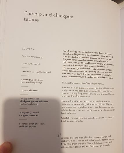 Parsnip and chickpea tagine