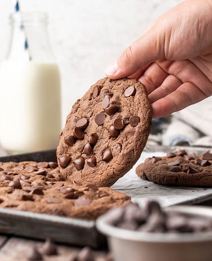 Small Batch Gluten Free Double Chocolate Chip Cookies