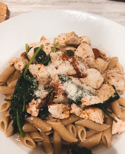 Pâtes aux épinards 