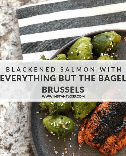 Blackened Salmon with Everything but the Bagel Brussels