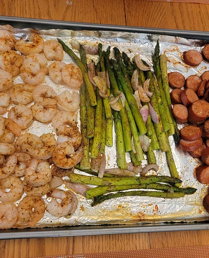 Old Bay Shrimp and Sausage Sheet Pan Dinner