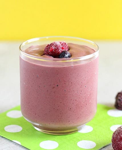 Chocolate Almond Butter Berry Smoothie
