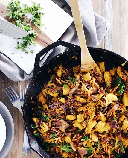One Pan Turmeric Chicken Skillet