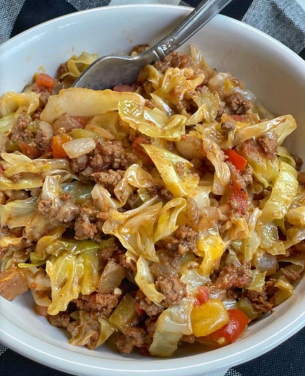Cabbage Roll Skillet (Easy Keto Ground Beef Dinner Recipe)