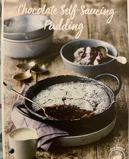 Chocolate self saucing pudding 