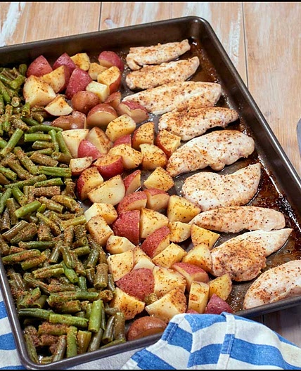 Sheet Pan Chicken, Green Beans & Potatoes