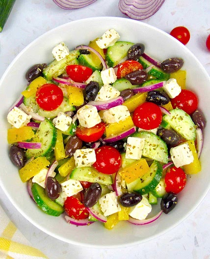 Keto Greek Salad and Dressing
