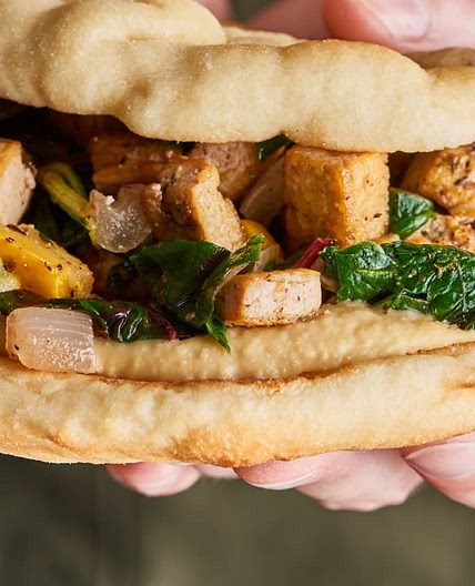 Za’atar Tofu Naan Wraps
