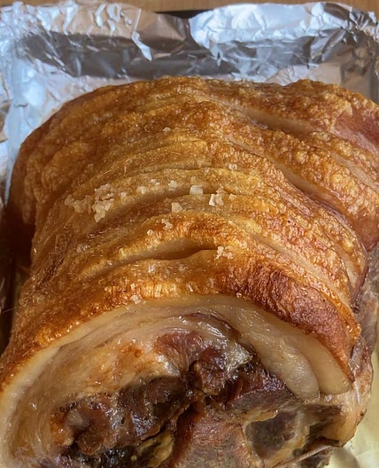 Slow roasted pork shoulder