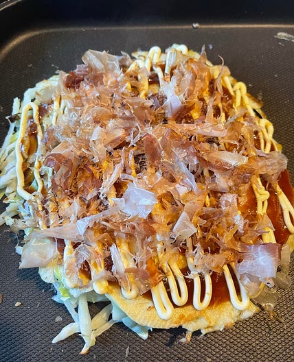 Okonomiyaki (Japanese savory pancake)