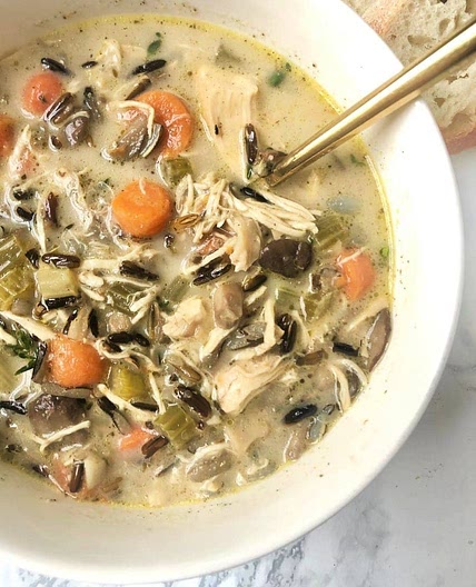Instant Pot Chicken and Wild Rice Soup