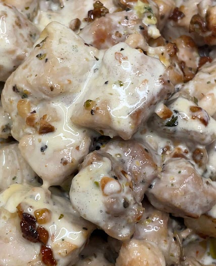 Pork chops in a garlic butter sauce