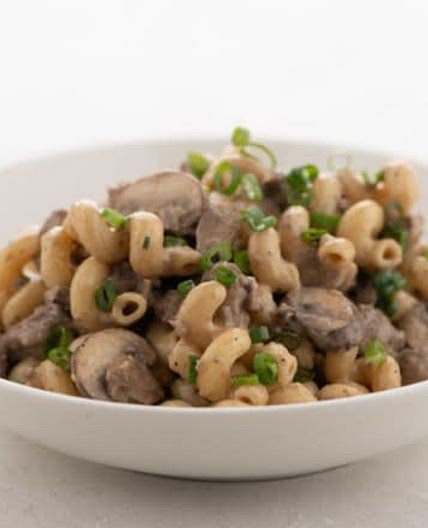 Mushroom and Swiss Beef Cavatappi