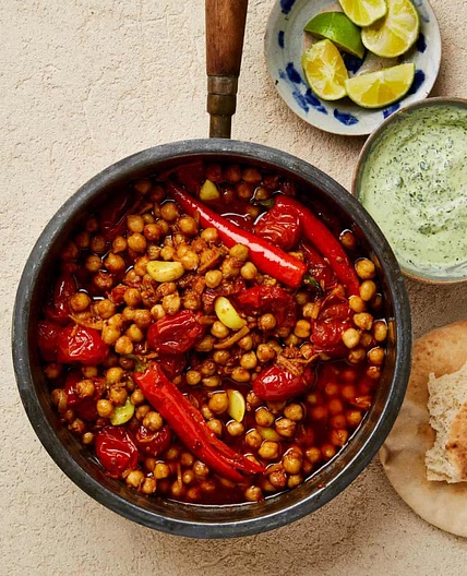 Confit tandoori chickpeas