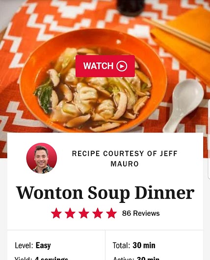 WonTon Soup Dinner