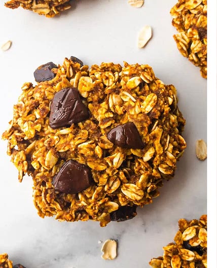 Pumpkin Oat Breakfast Cookies 