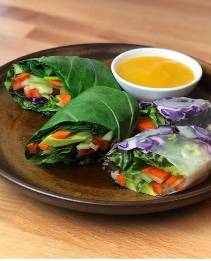 Summer Roll with Mango dipping sauce