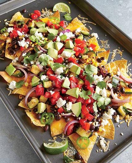 Two-Cheese Veggie Nachos