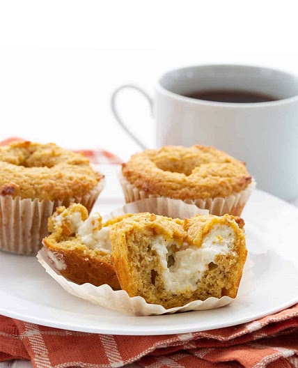 Keto Pumpkin Cream Cheese Muffins