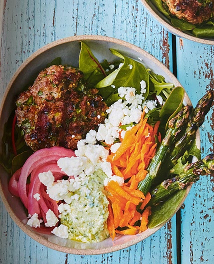 Burger salad bowl 