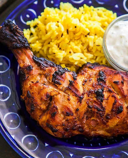 Tandoori Chicken with Cucumber Salad