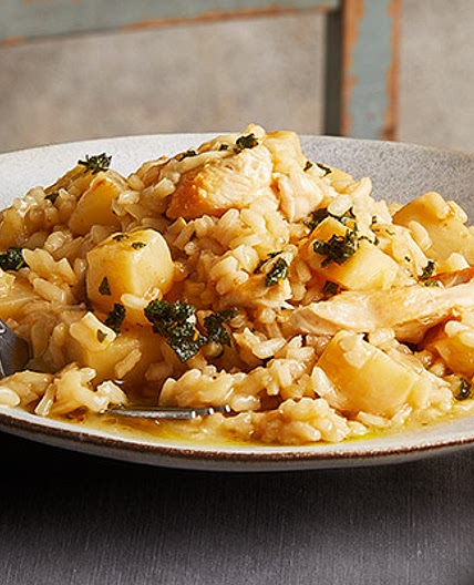 Celeriac, sage & chicken risotto